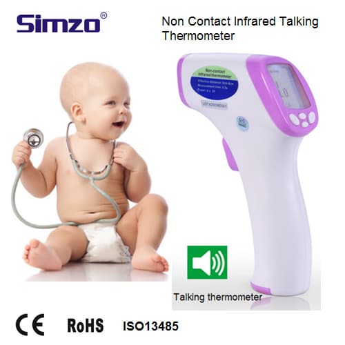Clinical Forehead thermometer with voice